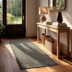 Green Jute & Cotton Braided Rug Runner 2' x 6' – Reversible Soft Hallway, Kitchen, Entryway Rug