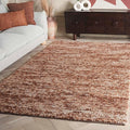 SAFAVIEH Area Rug 6x9 - Natura Collection - Rust & Brown, Handmade Wool Blend, Textured Design, Ideal for Living Room, Bedroom, Dining Space (NAT425P)