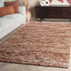 SAFAVIEH Area Rug 5x8 - Natura Collection - Rust & Brown, Handmade Wool Blend, Textured Design, Ideal for Living Room, Bedroom, Dining Space (NAT425P)