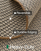 LUMI 4x6 Sisal Area Rug for Living Room, Natural Handwoven Rugs Non Slip, Farmhouse Braided Carpets No Shedding for High Traffic, Dining Room, Indoor, Outdoor, Patio