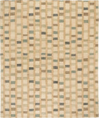 Dash and Albert Mosaic Blue Handwoven Jute Rug, 7.5 X 9.5 Feet, Blue/Ivory Geometric Pattern - Premium Luxury Hotel Quality Soft Breathable Hypoallergenic Machine Washable Easy Care All Season
