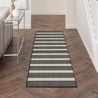 Nourison Home Positano Black Ivory 2' x 6' Area Rug - Easy Clean, Non Shedding, Bed Room, Living Room, Dining Room, Kitchen (6' Runner)