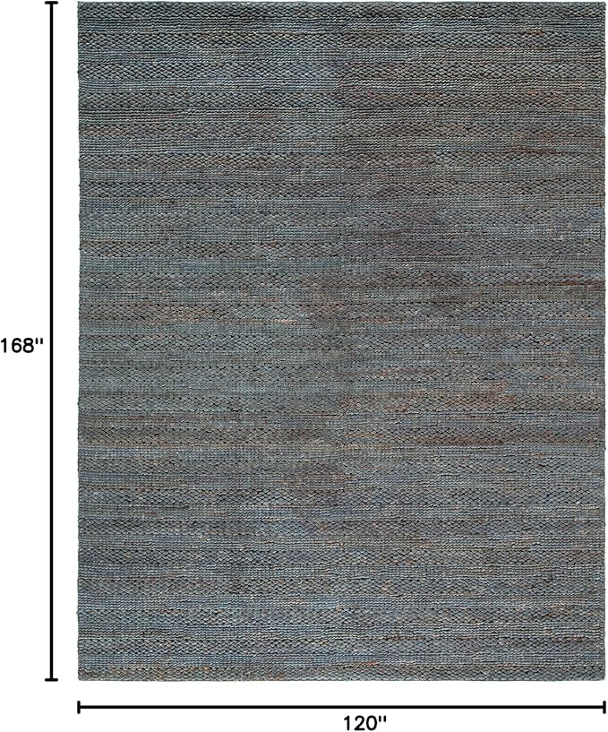 SAFAVIEH Natural Fiber Collection Area Rug - 10' x 14', Grey, Handmade Jute, Braided Woven Design, Ideal for Living Room, Bedroom (NF212G)