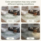 GENIMO 2X10 Washable Vintage Runner Rug for Hallway, Non-Slip Low Pile Chenille Print Rug, Soft Rugs for Indoor Entryway Kitchen Corridor, Sage & Linen