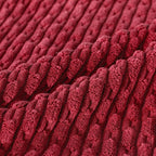 Set of 4 Burgundy Decorative Throw Pillow Covers 24x24 Inch Corduroy Pillow Covers for Bed Couch Sofa Living Room Soft Square Cushion Cases