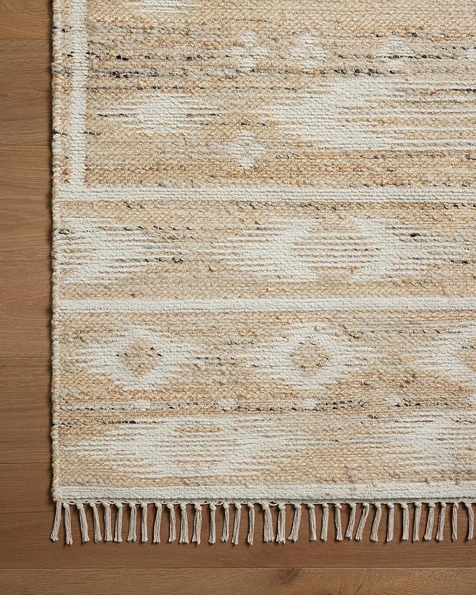 Loloi Angela Rose Rivers Collection RIV-04 Natural/Ivory 5'-0" x 7'-6" Reversible Area Rug