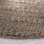 SAFAVIEH Natural Fiber Collection Area Rug - 6' Round, Beige, Handmade Jute, Braided Woven Design, Ideal for Living Room, Bedroom (NF212B)
