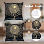 Vintage Dark William Morris Forest Night Moon Decor Pillow Covers 18x18,Black Forest Decor,Dark Dcademia Floral Decorative Throw Pillow Covers for Home Bedroom Living Room
