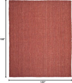 SAFAVIEH Area Rug 10x14 - Natural Fiber Collection - Large - Rust, Handmade Jute, Farmhouse Style, Chunky Textured Thick Pile (NF447C)