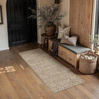 HUGEAR 2x6 Runner Rug Hallway Light Brown Machine Washable Vintage Floral Low Pile Carpet Vacuumable Distressed Long Throw Rug Bedroom Office Bathroom Kitchen Laundry Non Slip Soft Lightweight