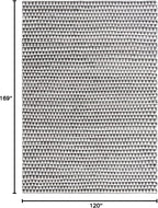 Unique Loom Chindi Jute Collection Area Rug (10' x 14' 1" Rectangle, White Black)