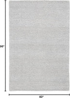 SAFAVIEH Area Rug 5x8 - Natura Collection - Silver, Handmade Wool Blend, Textured Design, Ideal for Living Room, Bedroom, Dining Space (NAT425G)