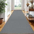 EARTHALL Extra Long Runner Rug 3x14 Ft Washable Runners for Hallways Cotton Non Slip Entryway Runner Braided Kitchen Runner Indoor Outdoor Carpet Runners for Stair, Hall, Foyers, Charcoal Gray