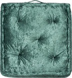 SAFAVIEH Home Collection Belia Green 18-inch Square Tufted Floor Pillow with Insert