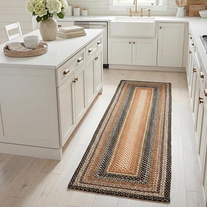 SAFAVIEH Washable Rug Outdoor Braided Collection - 2'3" x 8' Runner, Multi, Handmade & Reversible, Non-Shedding & Easy to Clean, Ideal for Patio, Backyard, Mudroom (BRD308A)
