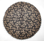 CRAFT KALA Large Round Bohemian Floor Pillow Pouf Cover Mandala Meditation Room Pillow Cover for Adults Boho Seating Poufs Cushion Cover for Kids Playroom Metallic Gold Flower 32"
