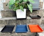 Square Plant Saucer 8 Inch 5 Pack, Plant Stand Plant Trays for Pots Heavy Duty Plastic Plant Saucers for Indoors Outdoors, Flower Pot No Holes Plant Lover Gardening Gifts