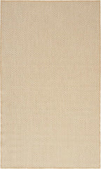 Nourison Home Courtyard Natural 3' x 5' Area Rug - Easy Clean, Non Shedding, Bed Room, Living Room, Dining Room, Kitchen (3' x 5')