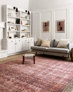 Loloi Loren Collection LQ-05 Eggplant/Crimson 2'-6" x 7'-6" Runner Rug