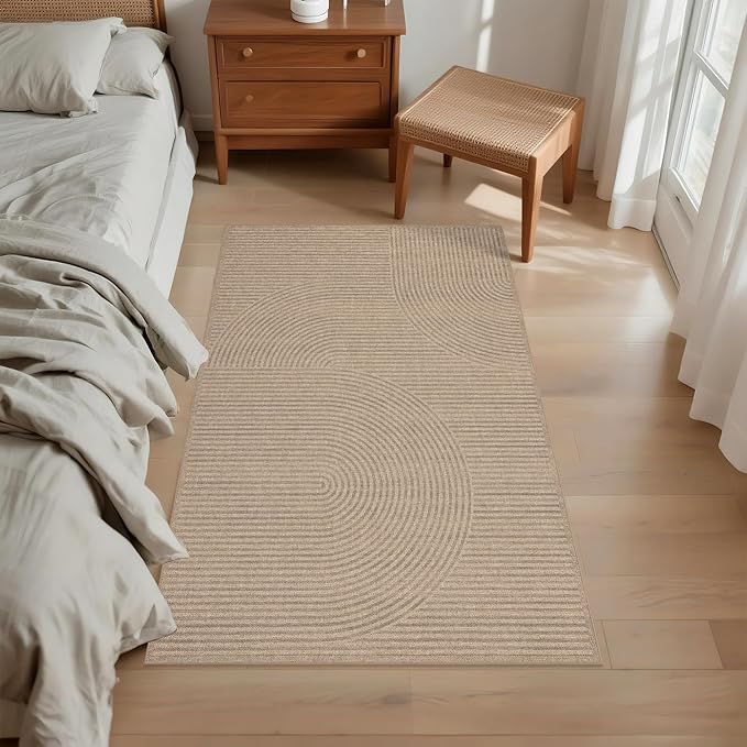 Easy Jute Rug 3x5: Indoor Outdoor Natural Boho Area Rugs for Living Room Patio Washable - Farmhouse Neutral Contemporary Carpet Mat for Entryway Bedroom Kitchen Backyard Sunroom Non Slip