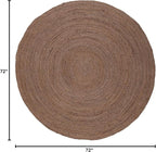 SAFAVIEH Natural Fiber Collection 6' Round Brown NFB901T Handmade Premium Jute Entryway Foyer Living Room Bedroom Kitchen Area Rug