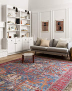 Loloi Loren Collection LQ-10 Blue/Red 2'-3" x 3'-9" Accent Rug