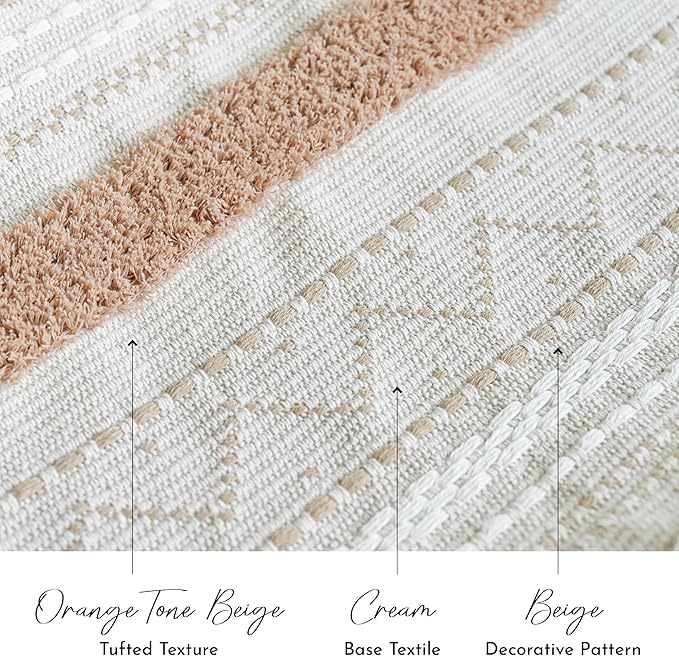 BlissBlush Long Vertical Wall Hanging Tapestry Woven Boho Farmhouse Decor Cream Beige Tassel Handmade Wall Art Decoration for Bedroom Living Room Dorm Nursery Apartment, 16x39 INCH