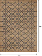 Loloi Chris Loves Julia Judy Collection JUD-05 Natural/Graphite 3'-6" x 5'-6" Accent Rug