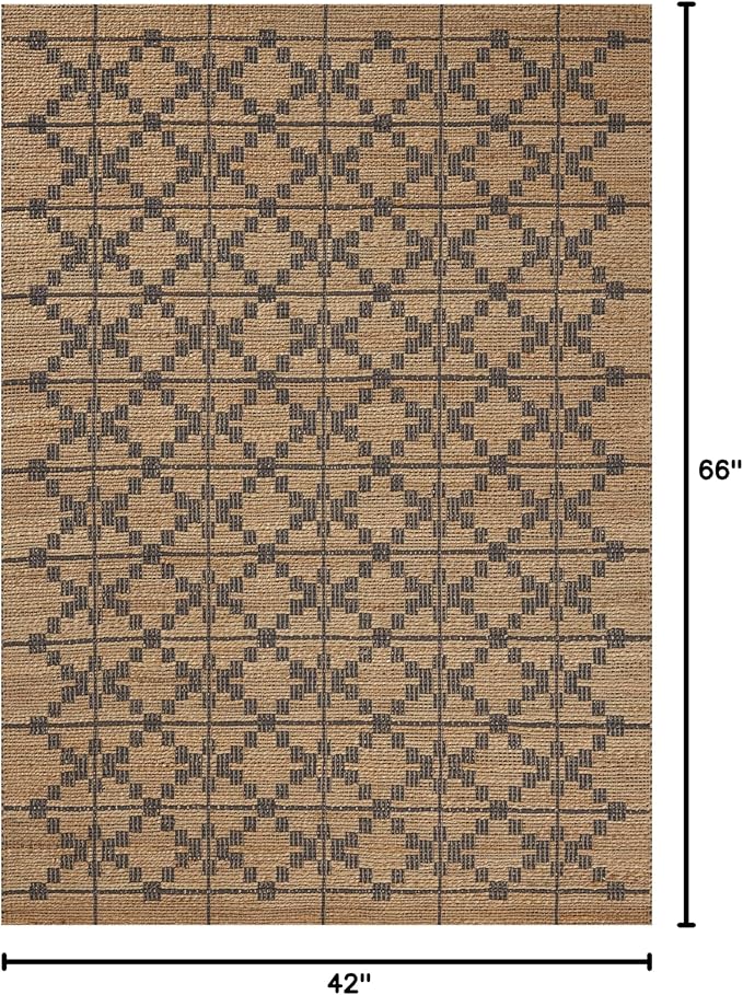 Loloi Chris Loves Julia Judy Collection JUD-05 Natural/Graphite 3'-6" x 5'-6" Accent Rug