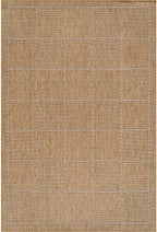 Beverly Rug Easy Jute Checkered Squared Rug 4x6 Washable Durable Indoor Outdoor Area Rugs for Living Dining Room Patio Office Stain Resistant Non Shedding Casual Indoor Outside Carpet 4 x 6 Natural