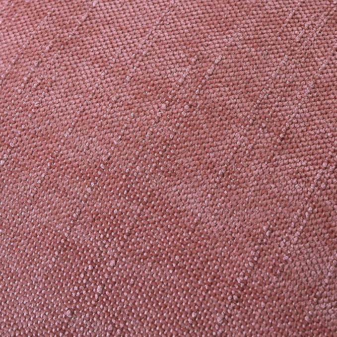Set of 4 Soft Textured Decorative Throw Pillow Covers 18x18 Inch Cozy Farmhouse Cushion Cover Square Accent Pillow Cases for Bed Couch Sofa Living Room, Plum Pink