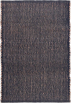 Charcoal Gray 20X30 Jute Rug Braided Construction - Farmhouse Woven Carpet - Mid-Century Modern Floor Covering for Entryway or Kitchen, 20" x 30"