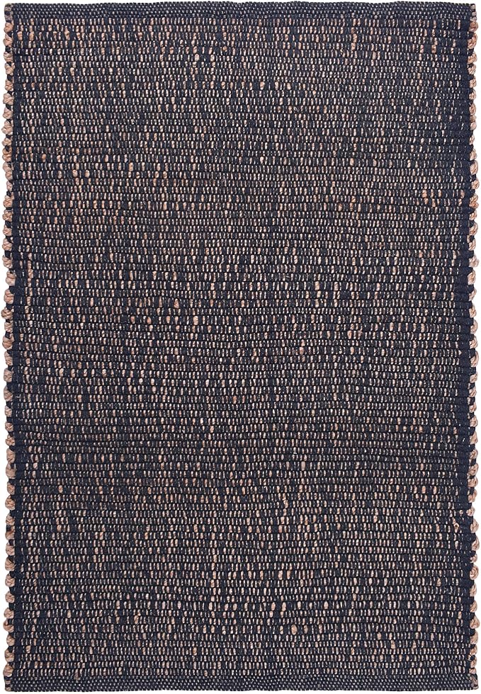 Charcoal Gray 20X30 Jute Rug Braided Construction - Farmhouse Woven Carpet - Mid-Century Modern Floor Covering for Entryway or Kitchen, 20" x 30"