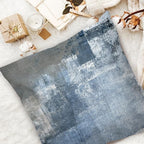COLORPAPA Blue Throw Pillow Covers 18x18 Set of 4 Decorative Cushion Cover Grey Abstract Art Painting Pillowcase for Sofa Bedroom Living Room Décor