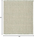 SAFAVIEH Natural Fiber Collection Area Rug - 6' Square, Green & Natural, Handmade Woven Fringe Jute, Ideal for High Traffic Areas in Living Room, Bedroom (NF826Y)