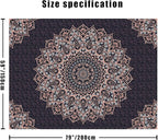 Edeesky Black Mandala Tapestry Wall Hanging Psychedelic Wall Tapestry Aesthetic Indian Hippie Decor Bohemian Art Boho Home Decoration for Bedroom,Living Room,Dorm