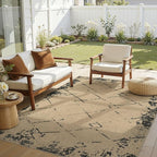 6x9 Jute Rug for Living Room: Farmhouse Carpet Indoor Outdoor Washable Non Slip Area Rug for Bedroom Patio Backyard Dining Room Table Home Office - Modern Brown