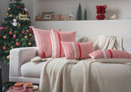 Christmas Pillow Covers 12x20 Inch Set of 2, Farmhouse Boho Christmas Decorative Couch Pillow Cases, Red Accent Pillows of Bed, Sofa Bedroom Living Room Home Decor Cushion Cover
