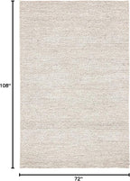 SAFAVIEH Area Rug 6x9 - Natura Collection - Grey & Ivory, Handmade Wool Blend, Textured Design, Ideal for Living Room, Bedroom, Dining Space (NAT425F)