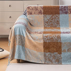 Bohemian Chenille Throw Blanket, Boho Jacquard Tassels Cover for Couch Bed, Decorative Sofa Slipcover Protector - Colorful Tribal Pattern (Vintage, 60 * 75 in)