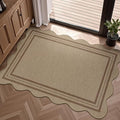 Easy Jute Outdoor Mats for Front Door, 2x3 Small Washable Kitchen Rugs, Farmhouse Brown Throw Rug Non Slip Indoor Outdoor Carpet for Porch Entryway Foyer