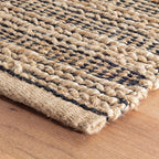 Dash and Albert Simba Black Handwoven Jute Rug, Runner-2.5 X 8 Feet, Black Solid Pattern - Premium Luxury Hotel Quality Soft Breathable Hypoallergenic Machine Washable Easy Care All Season