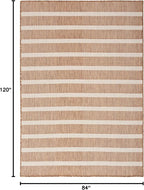 Nourison Home Positano Jute Ivory 7' x 10' Area Rug - Easy Clean, Non Shedding, Bed Room, Living Room, Dining Room, Kitchen (7' x 10')