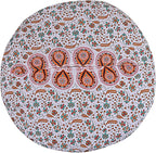 35" Pink Brown Mandala Floor Pillow Cushion Seating Throw Cover Hippie Decorative Bohemian Ottoman Poufs Pom Pom Pillow Cases Boho Indian Pet Dog Bed Cover