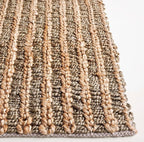 SAFAVIEH Natural Fiber Couture Collection Area Rug - 6' Square, Green & Natural, Handmade Jute, Ideal for Living Room, Bedroom, Home Office, Dining Space (NFC101Y-6SQ)