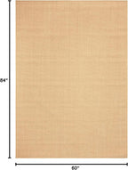 Martha Stewart x SAFAVIEH Area Rug Collection - 5' x 7', Natural Brown, Sisal & Jute, Farmhouse Style, Ideal for Living Room, Bedroom, Office, Dining Space (MSR9501A)