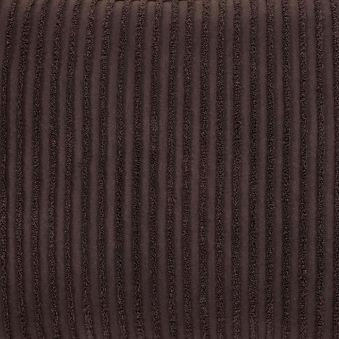 Better Trends Jullian Collection is Super Soft and Light Weight in Bold Stripes Design 100% Cotton Tufted Unique Luxurious Machine Washable Tumble Dry, King Sham, Chocolate