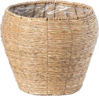 Vintiquewise Woven Round Flower Pot Planter Basket with Leak-Proof Plastic Lining - Large