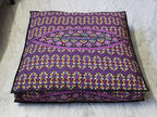 CRAFT KALA Mandala Floor Pillow Cushion Cover Seating Throw Cover Hippie Decorative Bohemian Ottoman Poufs Pom Pom Pillow Cases Boho Indian Cotton Living Room Yoga Home Décor 35" Square New Pink Ombre