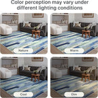 GENIMO 2X3 Washable Modern Doormat, Non-Slip Low Pile Chenille Area Rug, Small Entry Mat for Entrance Hallway Kitchen Bathroom, Sage & Tide